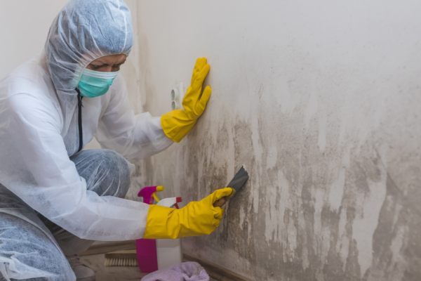 cleaner removes mould from wall